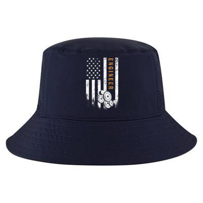 Engineer American Flag Design Engineering Cool Comfort Performance Bucket Hat