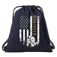 Engineer American Flag Design Engineering Drawstring Bag