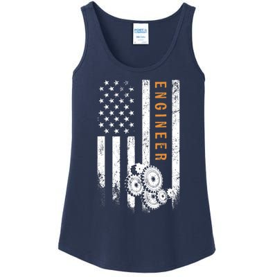 Engineer American Flag Design Engineering Ladies Essential Tank