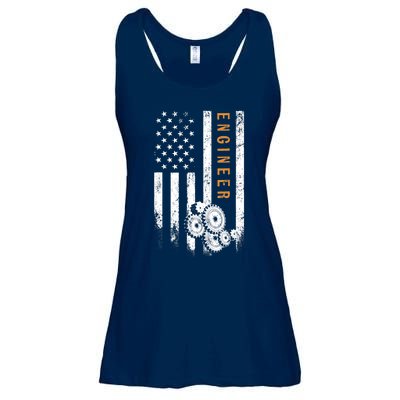 Engineer American Flag Design Engineering Ladies Essential Flowy Tank