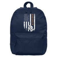 Engineer American Flag Design Engineering 16 in Basic Backpack