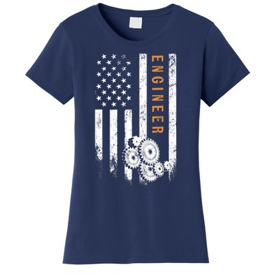 Engineer American Flag Design Engineering Women's T-Shirt