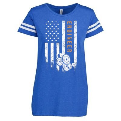 Engineer American Flag Design Engineering Enza Ladies Jersey Football T-Shirt