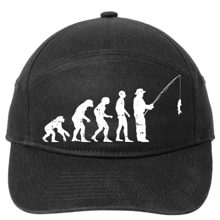 Evolution Angler Fly Fishing Bait Cool Fisherman Gift 7-Panel Snapback Hat