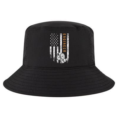 Engineer American Flag Design Engineering Cool Comfort Performance Bucket Hat