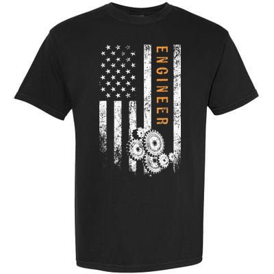 Engineer American Flag Design Engineering Garment-Dyed Heavyweight T-Shirt