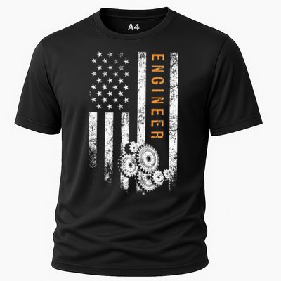 Engineer American Flag Design Engineering Performance Shirt