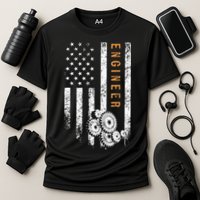 Engineer American Flag Design Engineering Performance Shirt