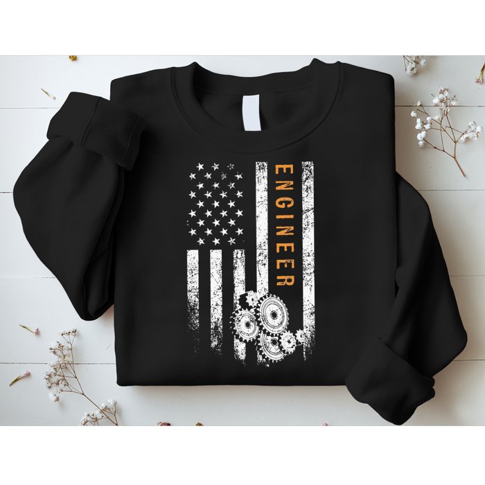 Engineer American Flag Design Engineering Sweatshirt