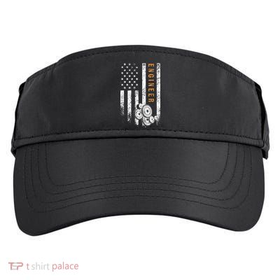Engineer American Flag Design Engineering Adult Drive Performance Visor