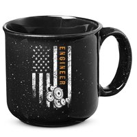 Engineer American Flag Design Engineering 15oz Campfire Ceramic Mug