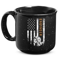 Engineer American Flag Design Engineering 15oz Campfire Ceramic Mug