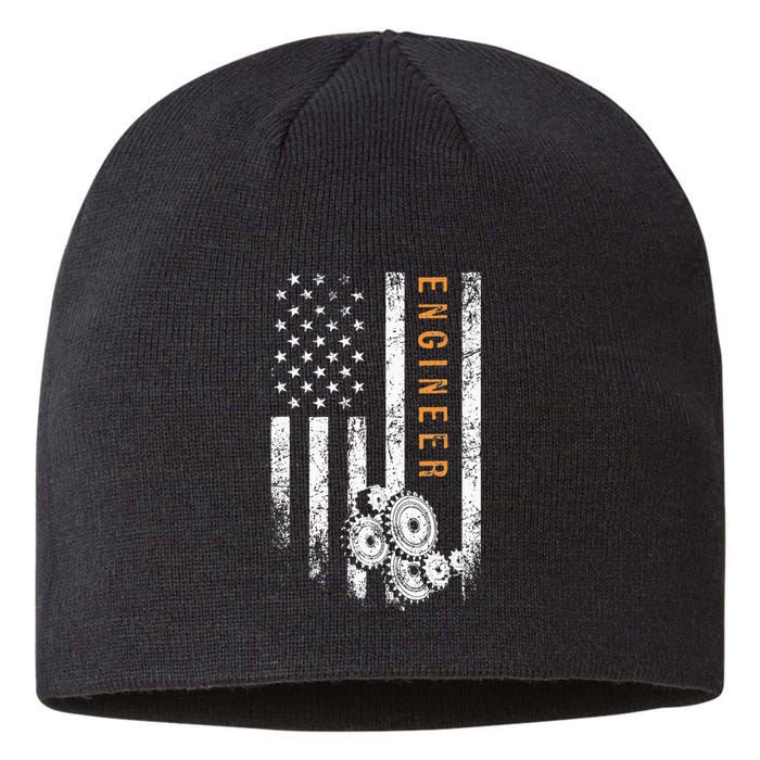 Engineer American Flag Design Engineering Sustainable Beanie