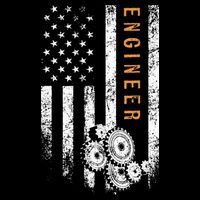 Engineer American Flag Design Engineering 16 in Basic Backpack