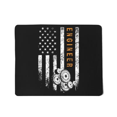 Engineer American Flag Design Engineering Mousepad