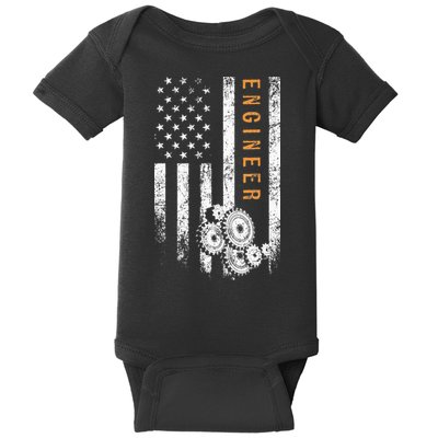 Engineer American Flag Design Engineering Baby Bodysuit