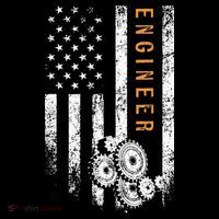 Engineer American Flag Design Engineering Baby Bodysuit