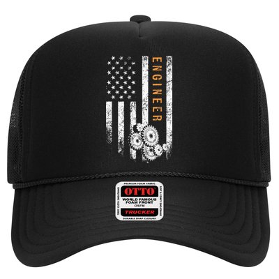 Engineer American Flag Design Engineering Trucker Hat