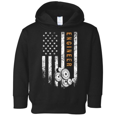 Engineer American Flag Design Engineering Toddler Hoodie