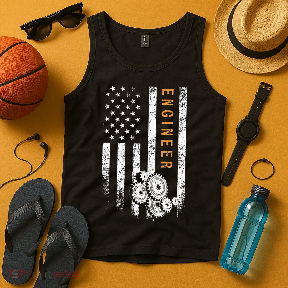 Engineer American Flag Design Engineering Tank Top