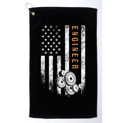 Engineer American Flag Design Engineering Golf Towel