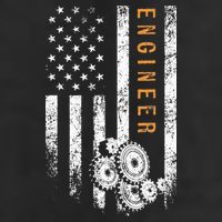 Engineer American Flag Design Engineering Golf Towel