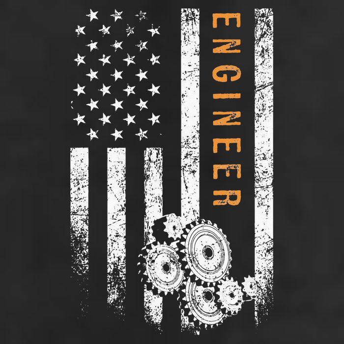 Engineer American Flag Design Engineering Golf Towel