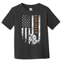 Engineer American Flag Design Engineering Toddler T-Shirt