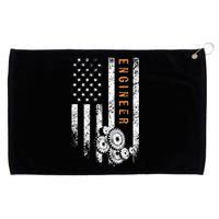 Engineer American Flag Design Engineering Grommeted Golf Towel