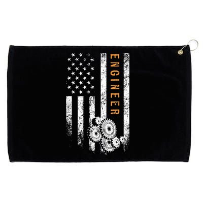 Engineer American Flag Design Engineering Grommeted Golf Towel