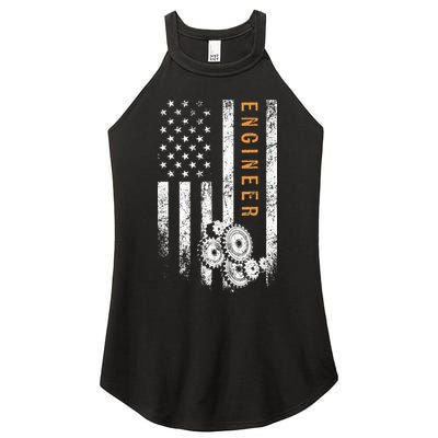 Engineer American Flag Design Engineering Women's Perfect Tri Rocker Tank