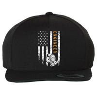 Engineer American Flag Design Engineering Wool Snapback Cap