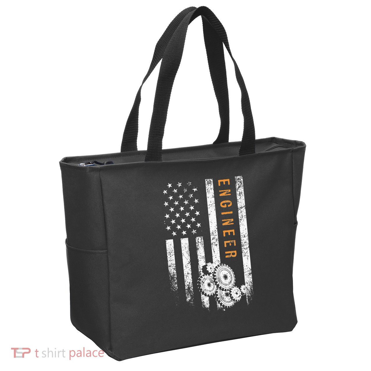 Engineer American Flag Design Engineering Zip Tote Bag