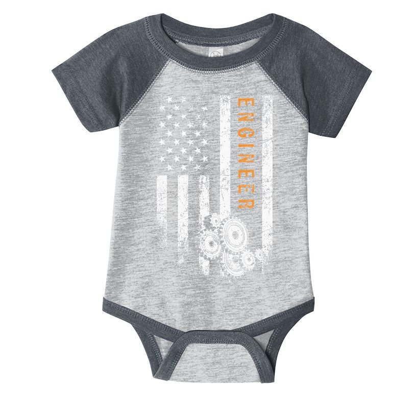 Engineer American Flag Design Engineering Infant Baby Jersey Bodysuit