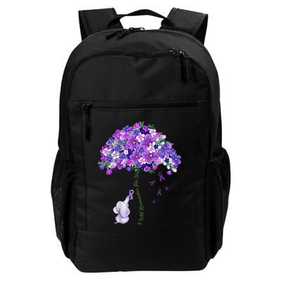 Elephant Alzheimers Flower Family Support Backpack