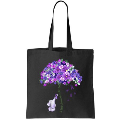 Elephant Alzheimers Flower Family Support Bag