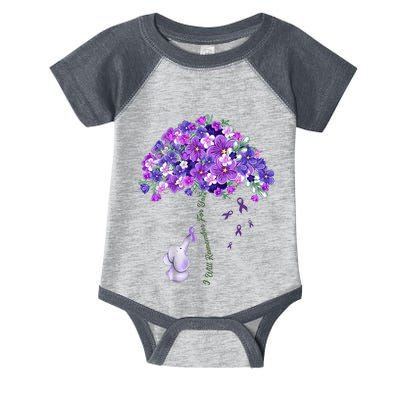 Elephant Alzheimers Flower Family Support Infant Baby Jersey Bodysuit