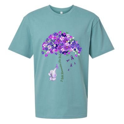 Elephant Alzheimers Flower Family Support Sueded Cloud Jersey T-Shirt