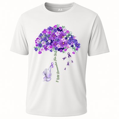 Elephant Alzheimers Flower Family Support Performance Shirt
