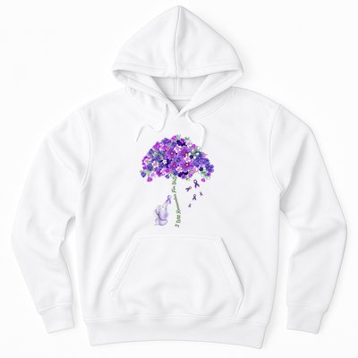Elephant Alzheimers Flower Family Support Hoodie