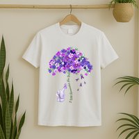 Elephant Alzheimers Flower Family Support T-Shirt