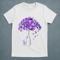Elephant Alzheimers Flower Family Support T-Shirt