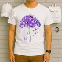 Elephant Alzheimers Flower Family Support T-Shirt
