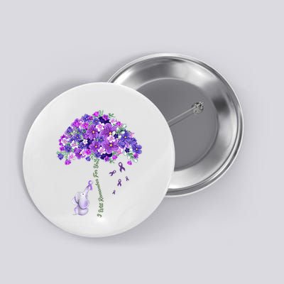 Elephant Alzheimers Flower Family Support Button