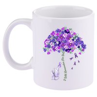 Elephant Alzheimers Flower Family Support 11oz C Handle Ceramic Mug