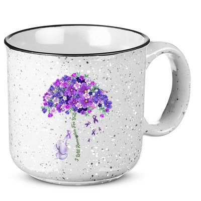 Elephant Alzheimers Flower Family Support 15oz Campfire Ceramic Mug