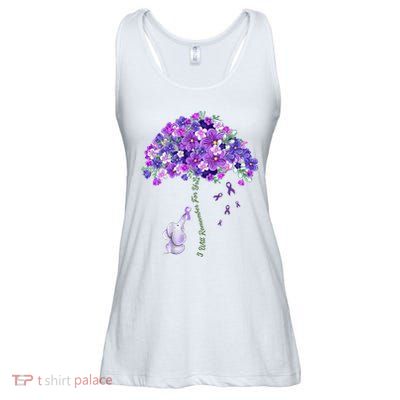 Elephant Alzheimers Flower Family Support Ladies Essential Flowy Tank
