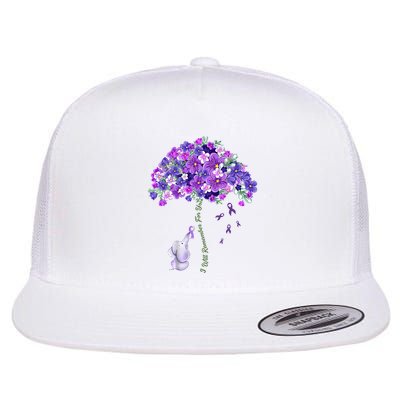 Elephant Alzheimers Flower Family Support Flatbill Hat