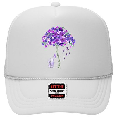 Elephant Alzheimers Flower Family Support Trucker Hat