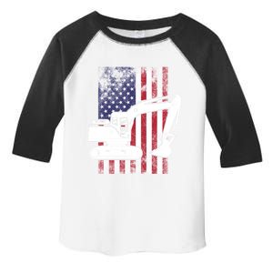 Excavator American Flag Usa Patriotic Cool Heavy Equipt Cool Gift Toddler Fine Jersey T-Shirt